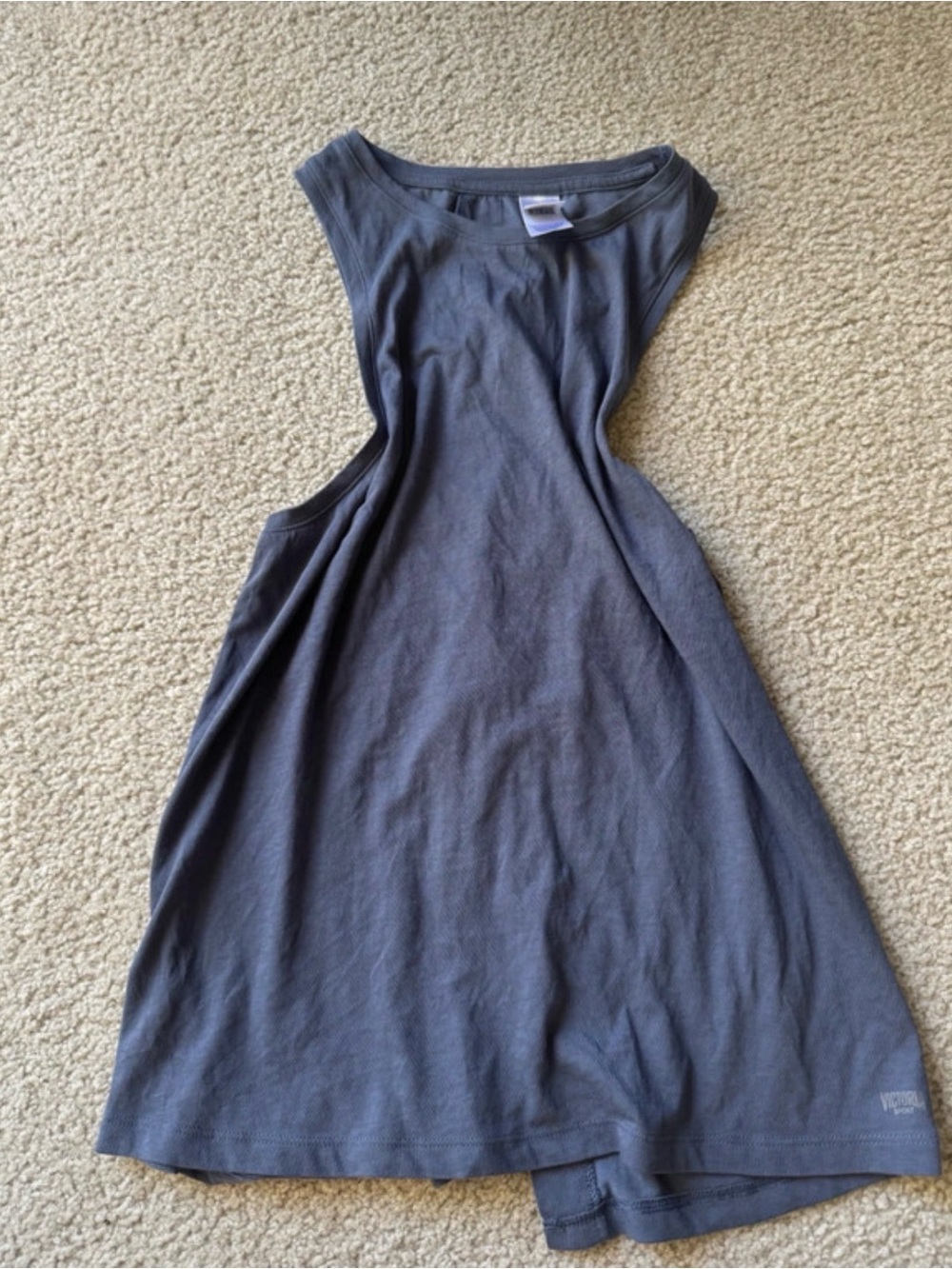 Victoria's Secret One-Shoulder Tank Dress in Charcoal Gray